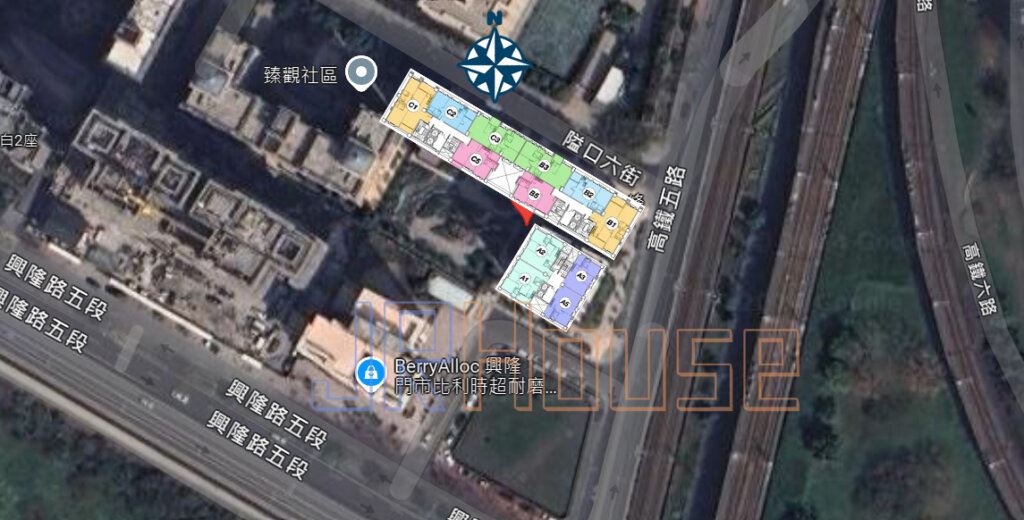 一森峰-格局相對位置空拍圖-近景