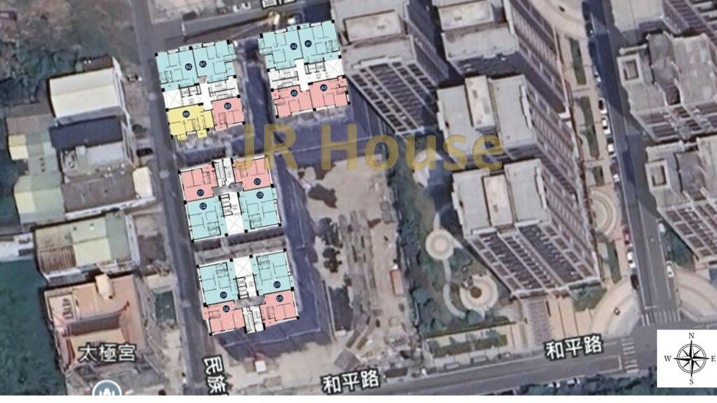 上賀-格局相對位置空拍圖-近景