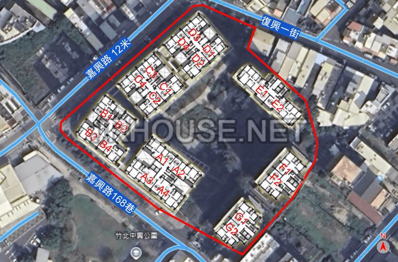 九牧世家-格局相對位置空拍圖-近景