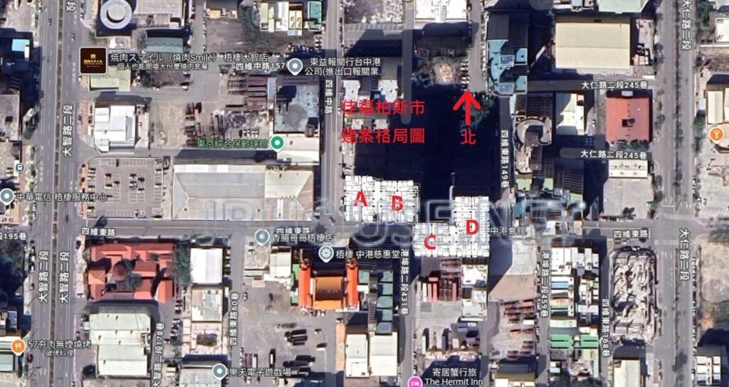 佳福柏斯市-空拍格局相對位置圖-遠景
