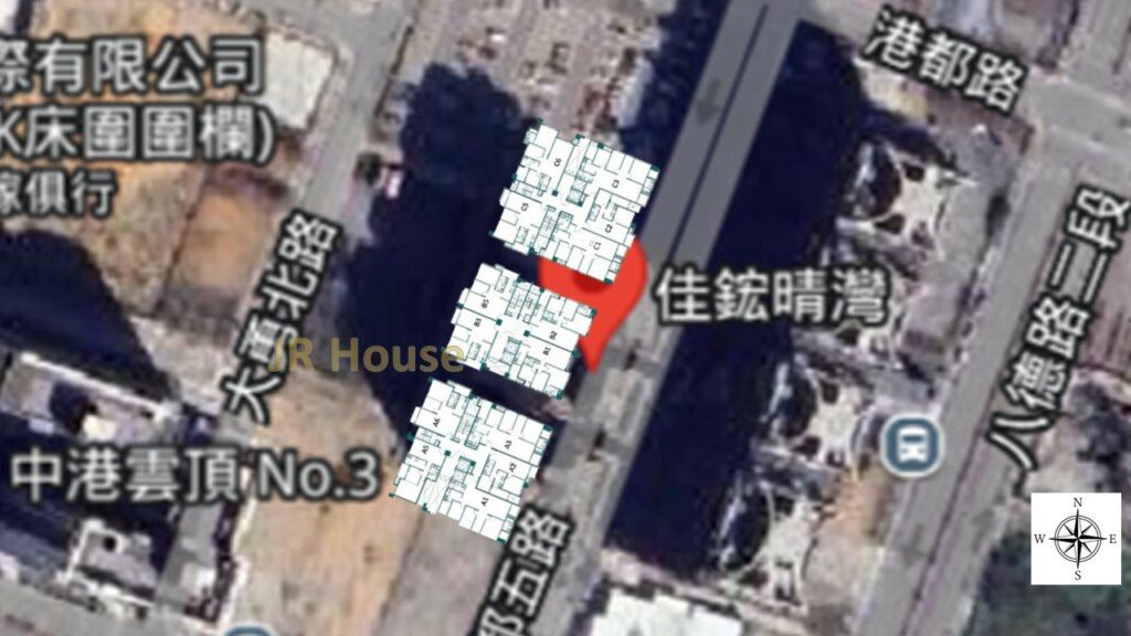 佳鋐晴灣-格局相對位置空拍圖-近景