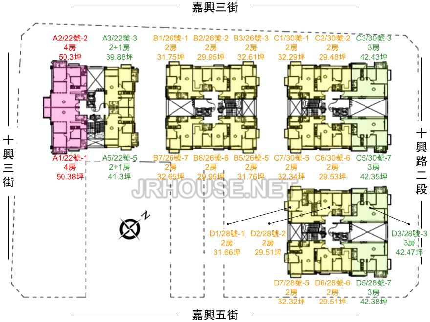 佳陞禾美-格局平面圖