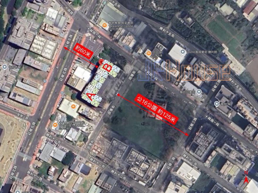 公園1號-格局相對位置空拍圖-遠景