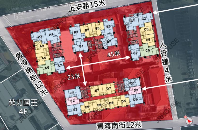 勝美上安-空拍格局相對位置圖-近景