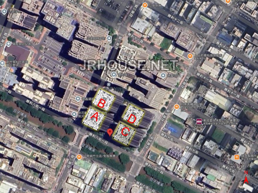 國賓大悅-格局相對位置空拍圖-遠景