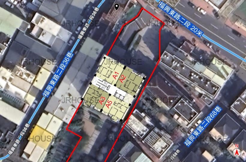 城心城邑-格局相對位置空拍圖-近景