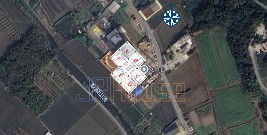太睿境-格局相對位置空拍圖-近景