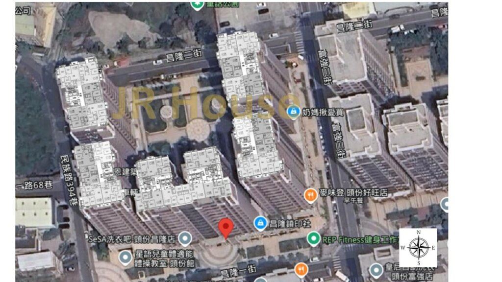 好旺-格局相對位置空拍圖-近景