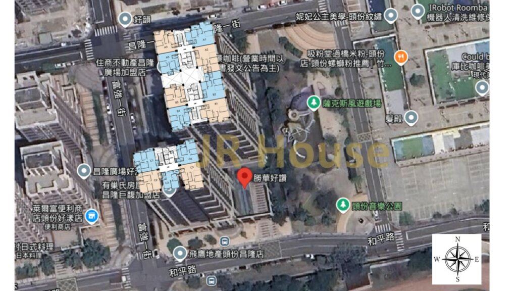 好讚-格局相對位置空拍圖-近景
