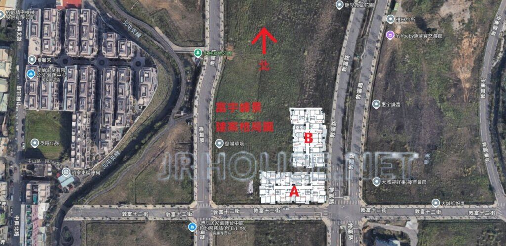 富宇峰景-格局相對位置空拍圖-遠景