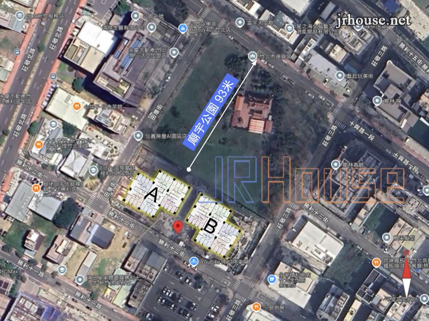 富宇森之樹-格局相對位置空拍圖-遠景