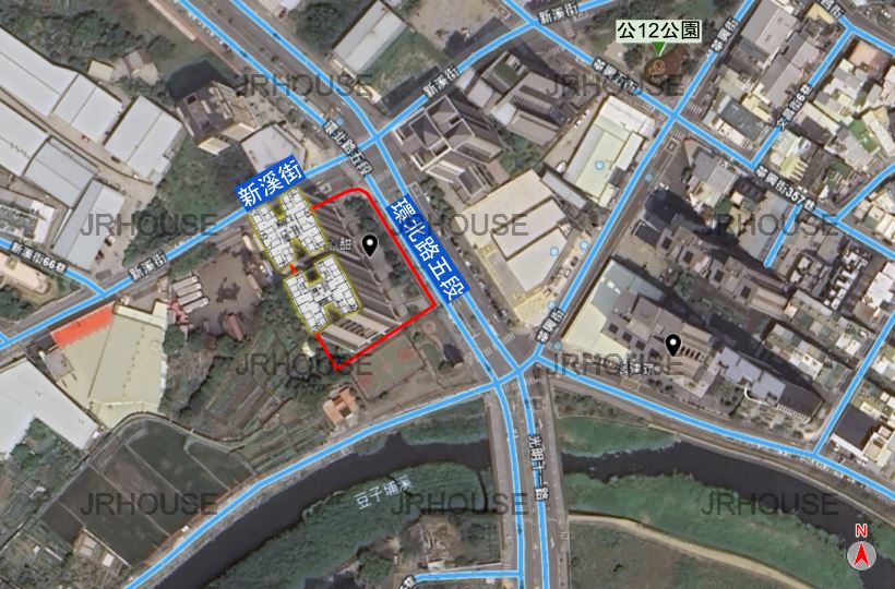 實心甜-格局相對位置空拍圖-遠景