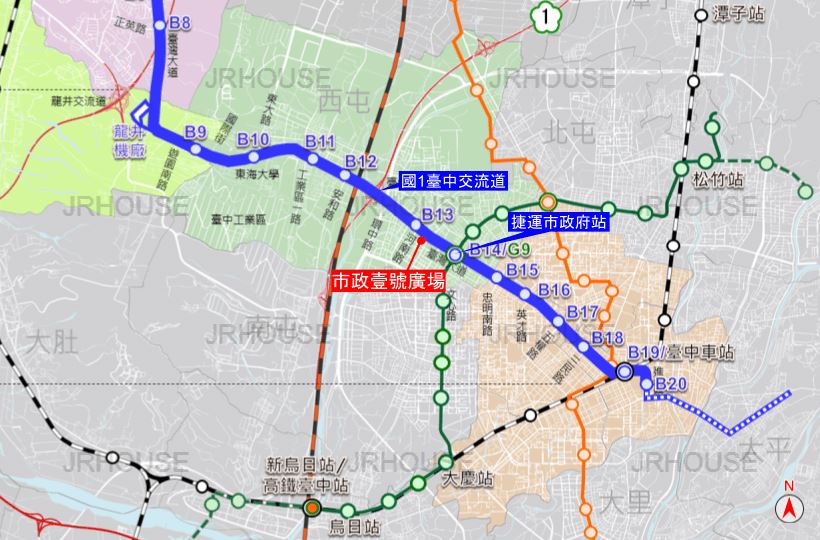 市政壹號廣場-交通機能圖
