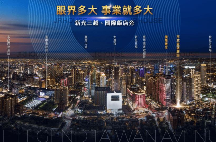 市政壹號廣場-相對位置空拍圖