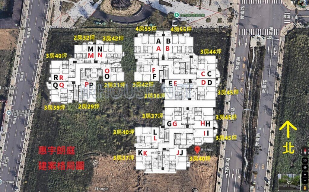 惠宇朗庭-空拍格局相對位置圖-近景