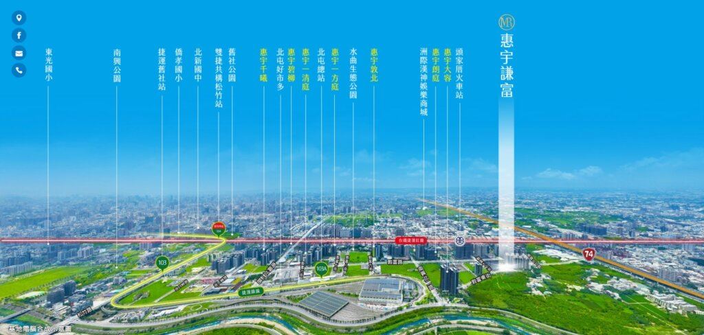 惠宇謙富-周邊機能空拍圖