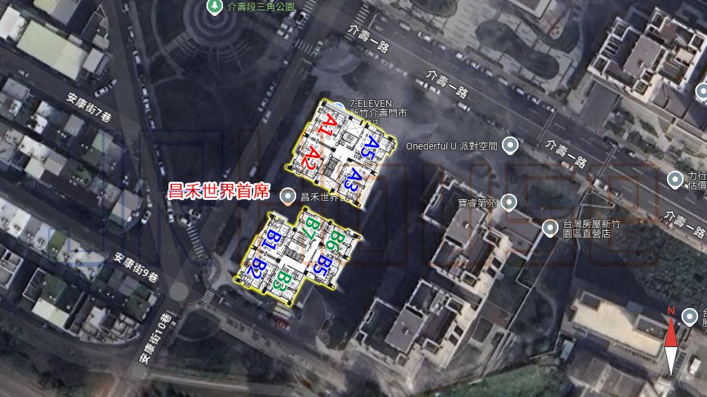 昌禾世界首席-格局相對位置空拍圖-近景