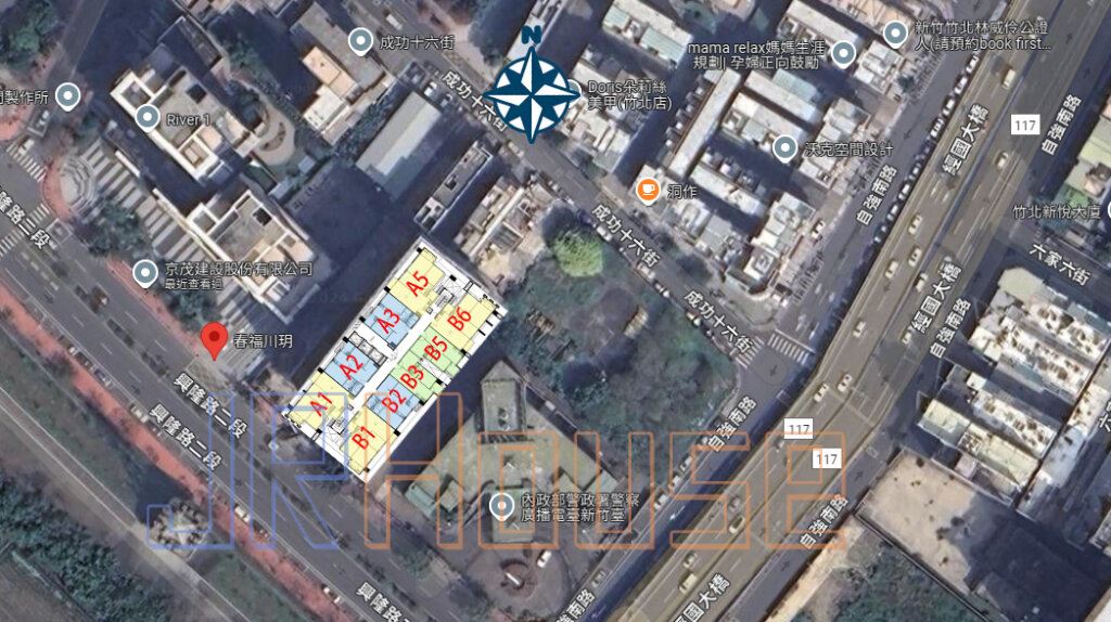 春福川玥-格局相對位置空拍圖-近景