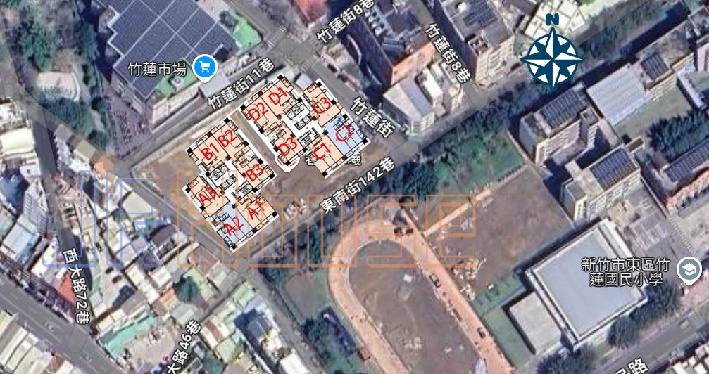 春福承曦-格局相對位置空拍圖-近景