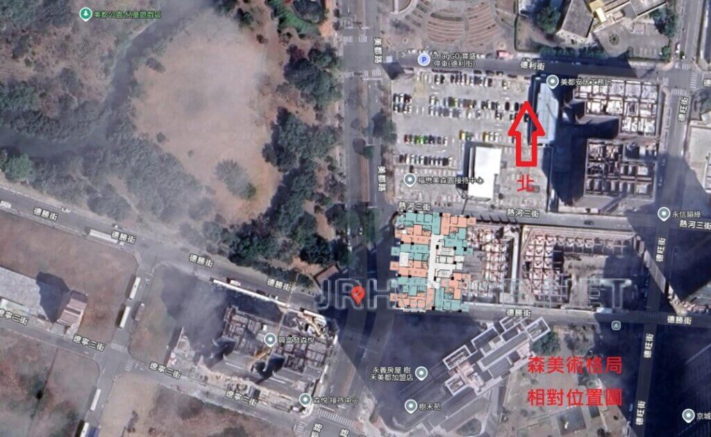 森美術-空拍格局相對位置圖-遠景
