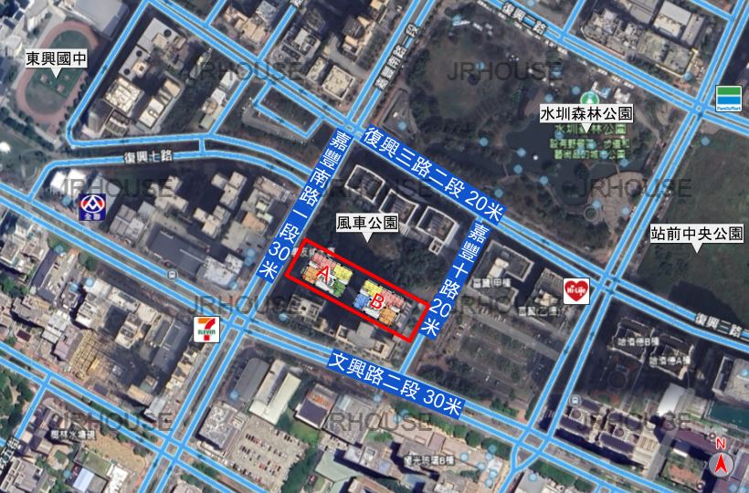 極上惠友-格局相對位置空拍圖-遠景