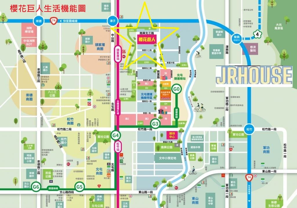 櫻花巨人-生活機能圖