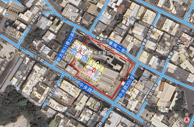 櫻花聚聚馥區-格局相對位置空拍圖-遠景