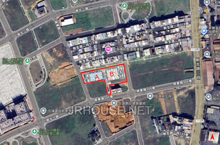 櫻花響-格局相對位置空拍圖-遠景