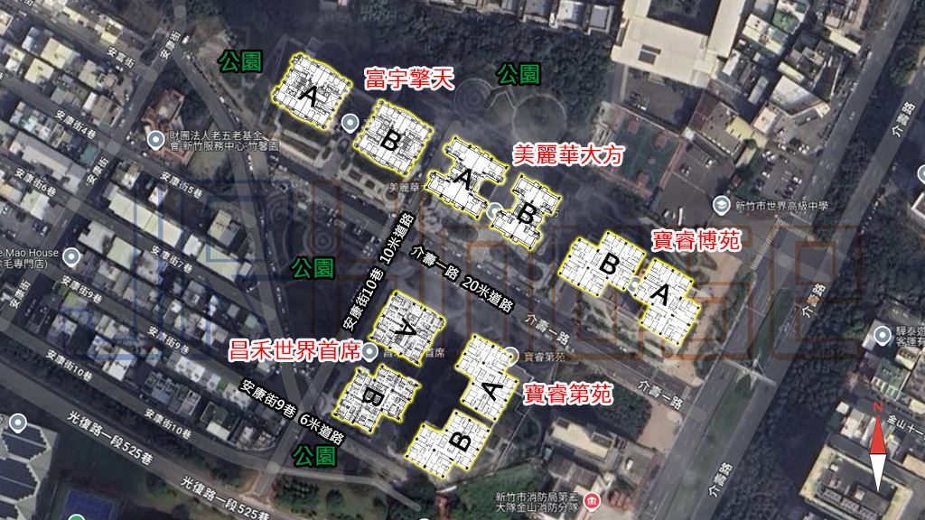竹科介壽段建案-空拍圖