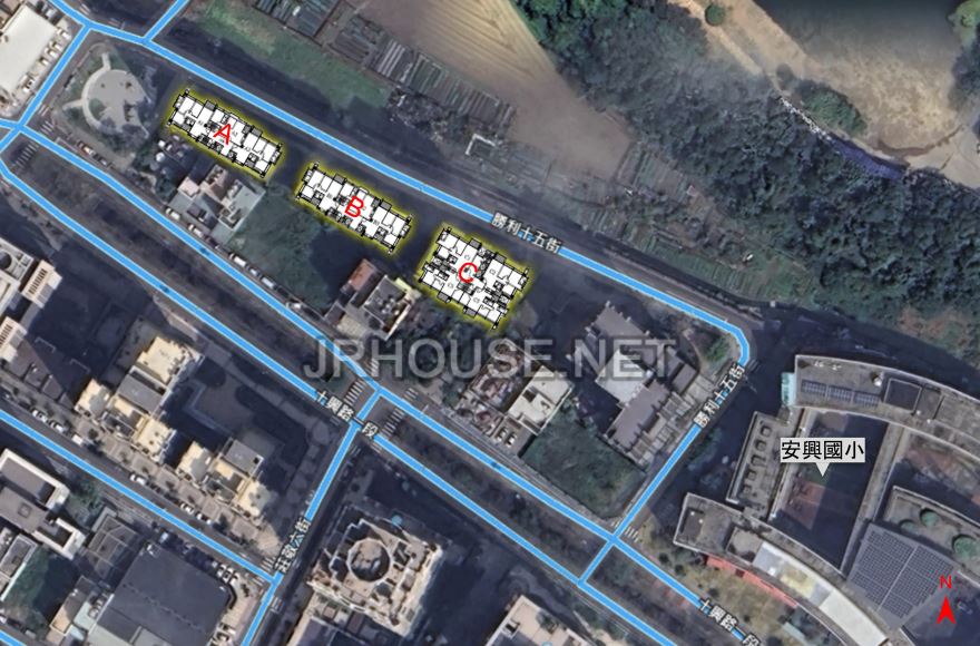 竹風樹海-格局相對位置空拍圖-遠景