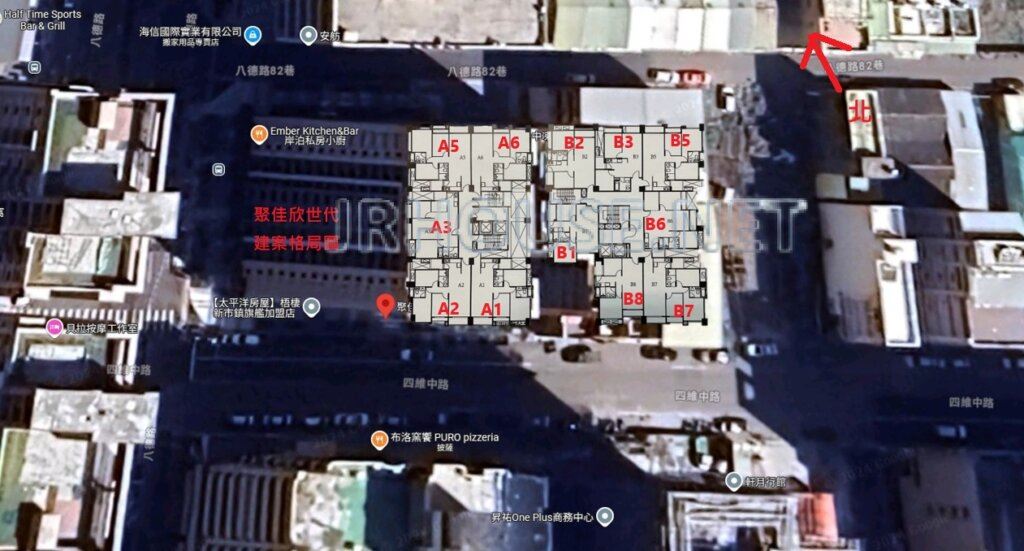 聚佳欣世代-空拍格局相對位置圖-近景