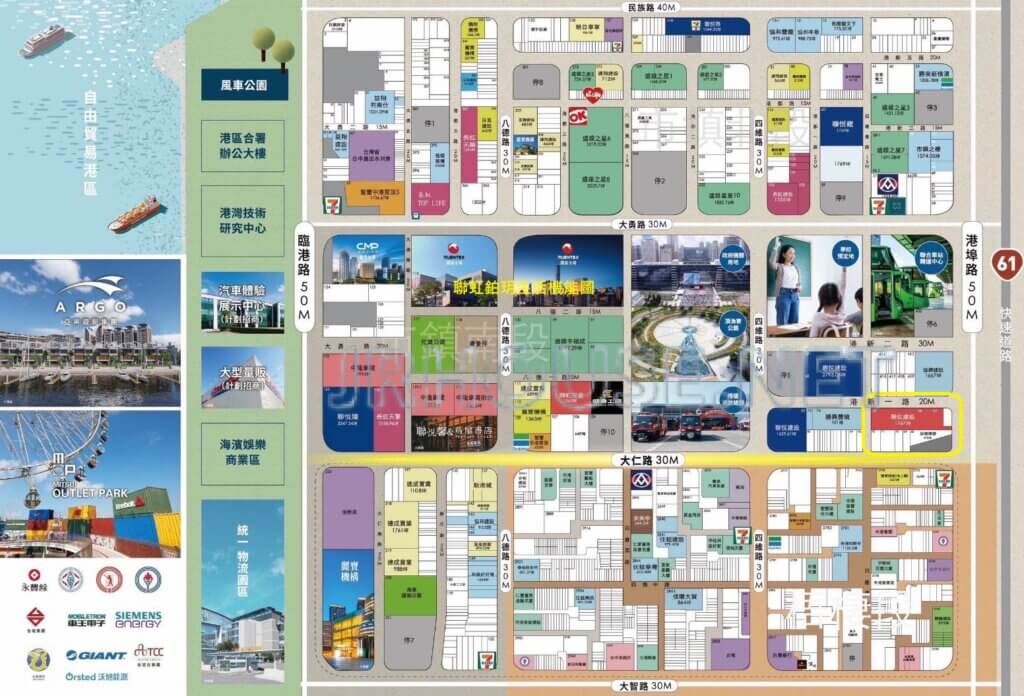 聯虹鉑玥-台中港重劃區-生活機能圖