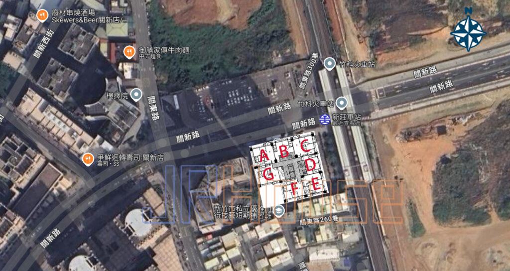 豐邑一綻-格局相對位置空拍圖-近景