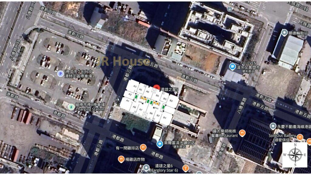 遠雄之星5-格局相對位置空拍圖-遠景