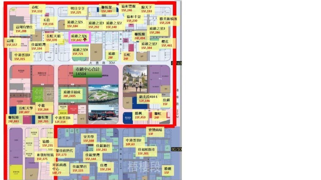 遠雄之星6-台中港重劃區建案分布圖