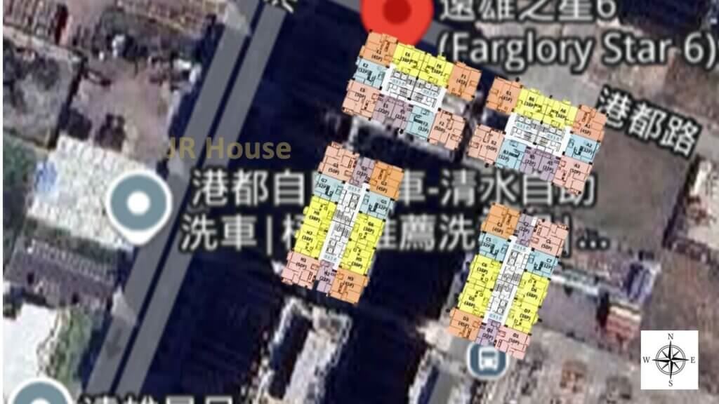 遠雄之星6-格局相對位置空拍圖-近景