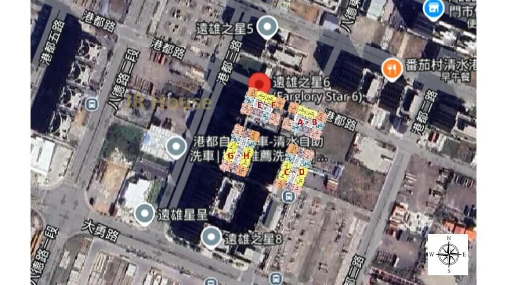 遠雄之星6-格局相對位置空拍圖-遠景