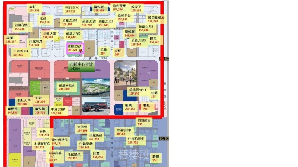 遠雄之星8-台中港重劃區建案分布圖
