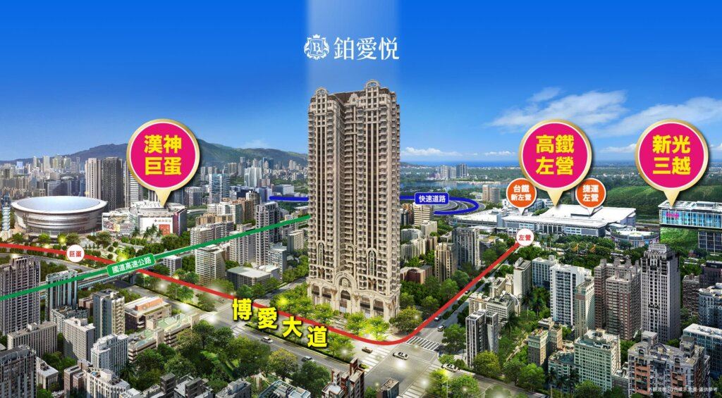鉑愛悅-周邊機能空拍圖