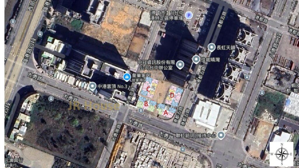 長虹天籟-格局相對位置空拍圖-遠景